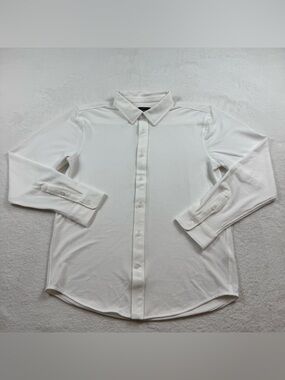 Jack Archer Legacy knit shirt men’s size L white button down long sleeve